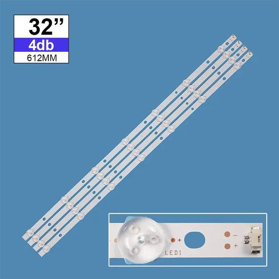 LED-TV067 Háttérvilágítás PANASONIC 32coll LED TV-be, 7LED 3V, 4db/csomag