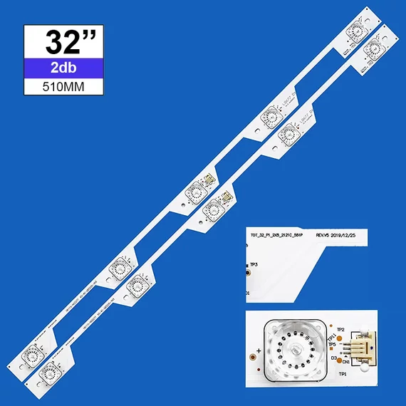 LED-TV150 Háttérvilágítás TCL, KONKA, VIEWSONIC 32coll LED TV-be 5LED 6V 2db/cs.