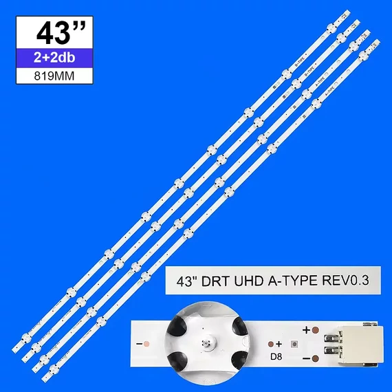 LED-TV336 Háttérvilágítás VESTEL 43coll LED TV-be 9+8LED 4db/cs (2A+2B)