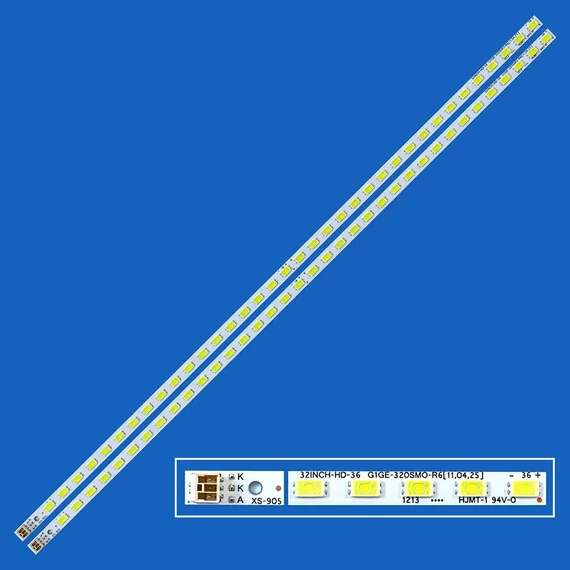 LED-TV556 Edge háttérvilágítás Samsung/TCL 32coll LED TV-be 36LED 6V, 2db/csomag