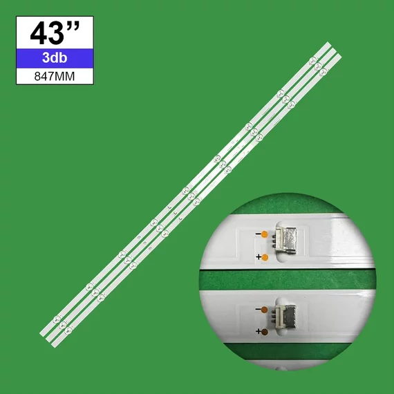 LED-TV658 Háttérvilágítás Xiaomi 43coll LED TV-be, 9LED 3V, 3db/csomag