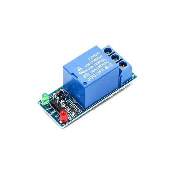 MOD0002 Relé modul, 1 csatornás, 10A 250VAC, 12V