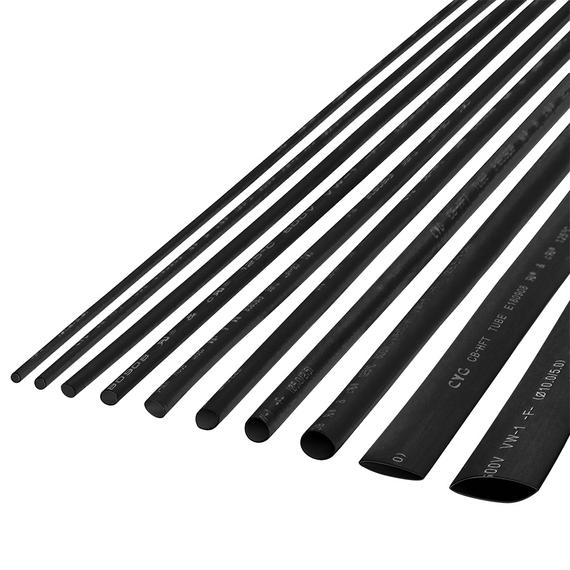 NAR0245.1 Zsugorcső, 3,0mm/1m, fekete színű 10db/cs.