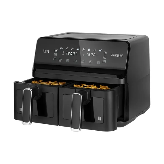 Olaj nélküli fritőz, fekete színű, digitális, 8L 2700W Teesa Airfryer XXL
