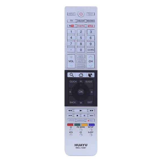 PIL6093 RM-L1328+ Utángyártott távirányító TOSHIBA LED TV-hez NETFLIX