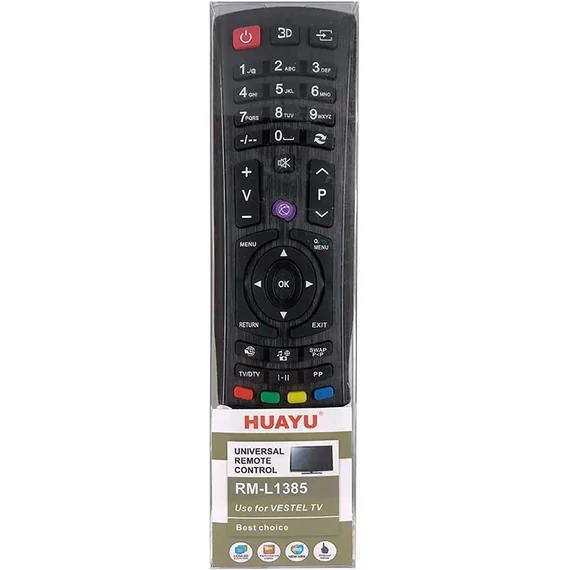 PIL6362 RM-L1385 Utángyártott távirányító VESTEL/TELEFUNKEN/HITACHI SMART TV-hez