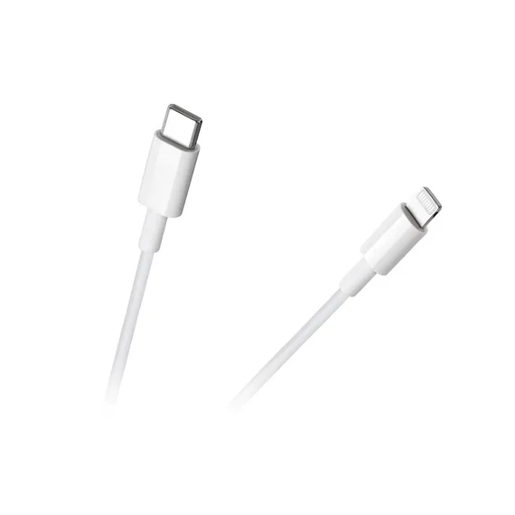 RB-6009-100-W USB Type-C - Lightning kábel, fehér színű, 1m REBEL
