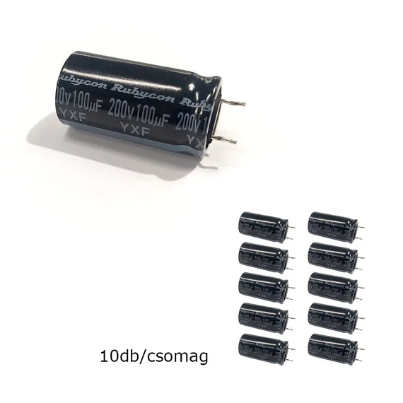 SK100-200-105A Elektrolit kondenzátor, 100µF/200V 105°C, Ø16x31mm, 10db/csomag