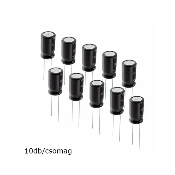 SK3,3-350-105 Elektrolit kondenzátor, 3,3µF/350V 105°C, Ø10x17mm, 10db/csomag