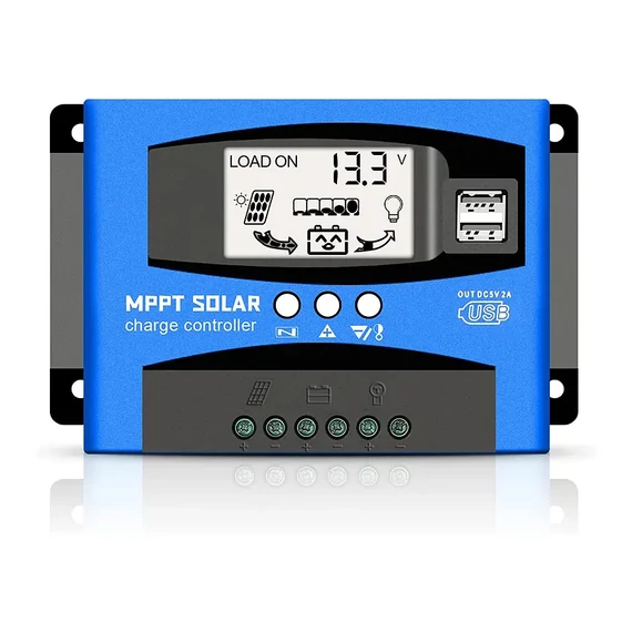 SOL0008 Töltésvezérlő szolár panelhez, 12/24V 100A MPPT