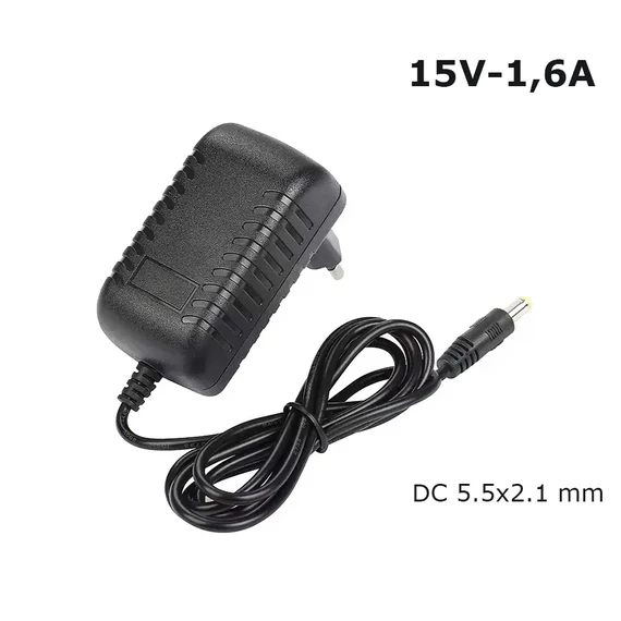 TAP1516 Stabilizált kapcsolóüzemű tápegység 15V 1,6A 5,5x2,1mm