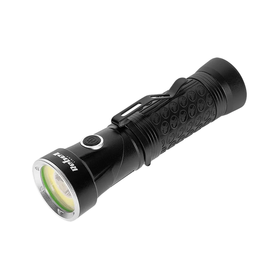 URZ0947 Rebel tölthető LED elemlámpa, forgatható fejjel, fekete színű