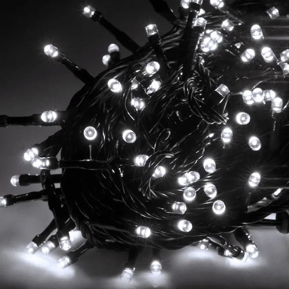 ZAR0478-1 Beltéri LED fényfüzér, hideg fehér színű, 100LED 10m