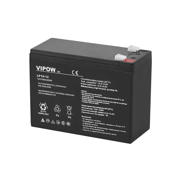 Zselés akkumulátor 12V 10Ah, Vipow