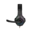 KOM1081 REBEL Mikrofonos fejhallgató, fekete színű, RGB LED