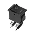 Kép 1/2 - PRK0150 Billenőkapcsoló, fekete színű 250VAC 6A AC 4PIN