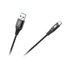 Kép 1/2 - RB-6001-100-B USB Type C kábel, szövet borítással, fekete színű 1m REBEL