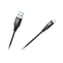 Kép 1/2 - RB-6002-100-B USB Lightning kábel, szövet borítással, fekete színű 1m REBEL