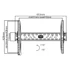 Kép 2/3 - UCH0121 CABLETECH Falitartó LCD/LED TV-hez, dönthető, 37-70coll max. 50kg