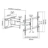 Kép 2/2 - UCH0205 CABLETECH Falitartó LCD/LED TV-hez 37-70coll max. 60kg