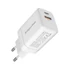 Kép 4/6 - Krüger&amp;Matz hálózati gyorstöltő, fehér színű, Power Delivery és Quick Charge funkcióval 45W GaN