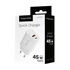 Kép 6/6 - Krüger&amp;Matz hálózati gyorstöltő, fehér színű, Power Delivery és Quick Charge funkcióval 45W GaN