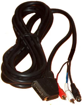 KPO2789-15 Euro scart dugó - 2RCA és S-Video dugó kábel, 15m
