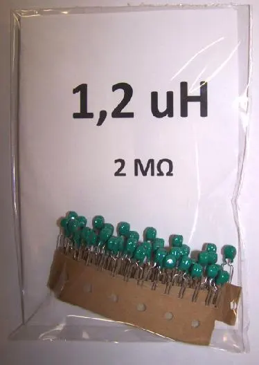 Induktivitás, 1,2uH, 2M Ohm 50db/cs