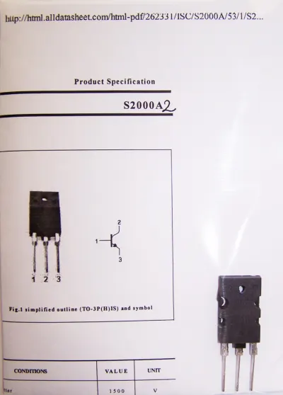 TRANZISZTOR, S2000A2 1DB/CS