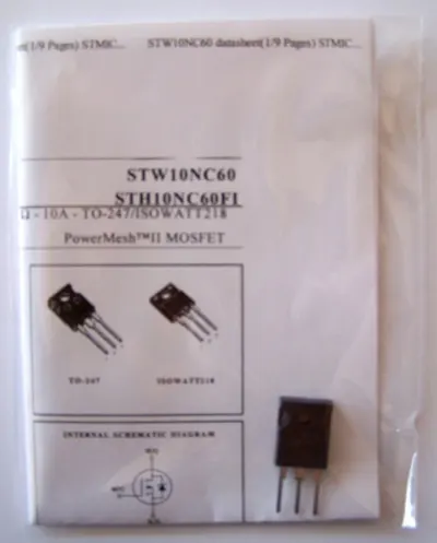 TRANZISZTOR, STW10NC60 1DB/CS