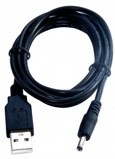 KOM5011 USB DC kábel, 3,5x1,35mm csatlakozóval, 1,2m