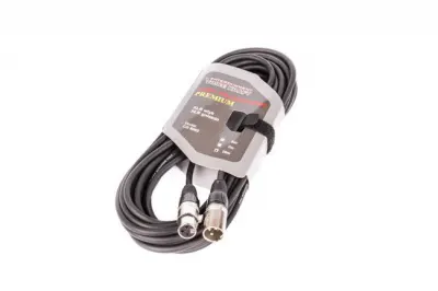 KPO2756V-10 Mikrofon kábel, XLR dugó - XLR aljzat, fekete, 10m