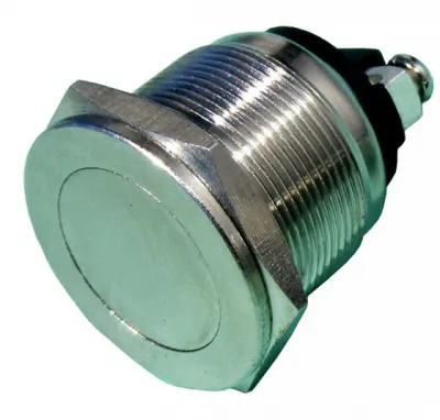 PRK0052T-1 Fém nyomógomb kétállású ON-OFF,Ezüst 250V 2A PBS-28B-2
