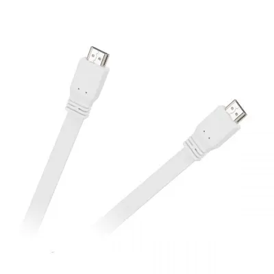 KPO3725-1,8* HDMI - HDMI kábel, fehér, lapos, 1,8m