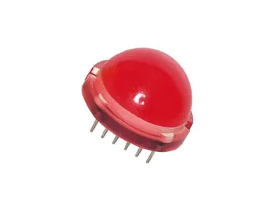LED2001 LED dióda 20mm piros színű 1,85-2,5V, 50-80mcd /db