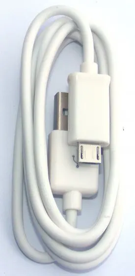KPO3874F-1 USB kábel, USB dugó - micro USB dugó, fehér, 1m