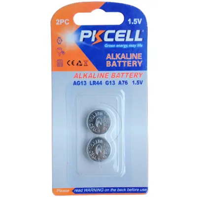 BAT-PK34 PKCELL AG13/LR44 alkáli gombelem, 2db/bl.
