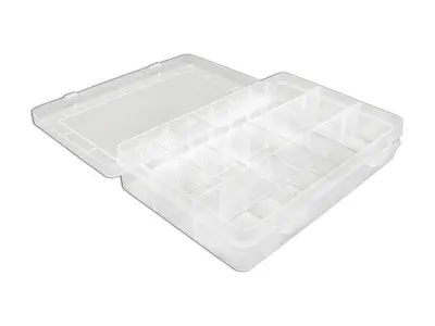 NAR4052 Műanyag tároló doboz, 3 rekesz+12db elválasztó lap,160x90x45mm