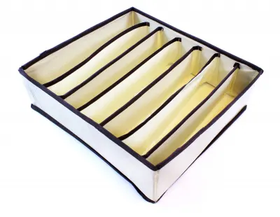 HTS0007 Tároló és rendező 32x32 cm bézs-barna színben