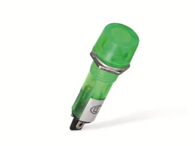 PRK1012 Beépíthető visszajelző, 8mm 24V DC, zöld színű