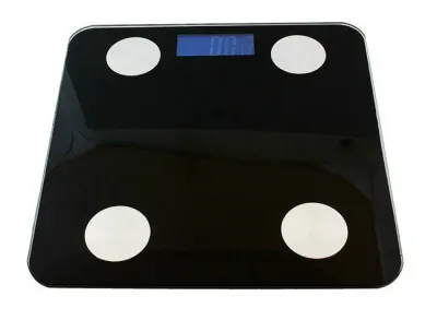 HTS0044 Fürdőszoba mérleg,fekete (Bluetooth móddal)