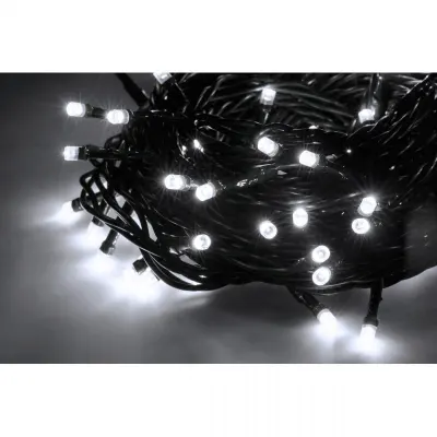 ZAR0448 Beltéri LED fényfüzér, hideg fehér színű, 100LED 10m