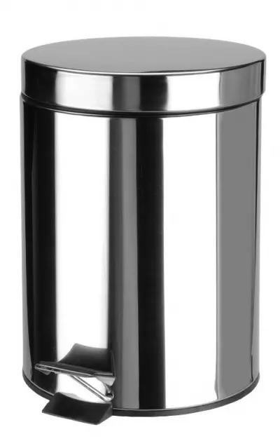 FK002 Pedálos szemetes kuka rozsdamentes acélból 5l-es