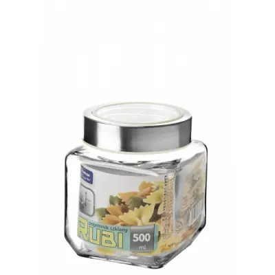KE113A  Konyhai üveg tárolóedény, 500 ml (Ruby)