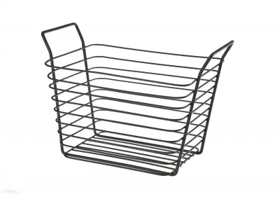KK021C  Fém tároló kosár, fekete (29cm)