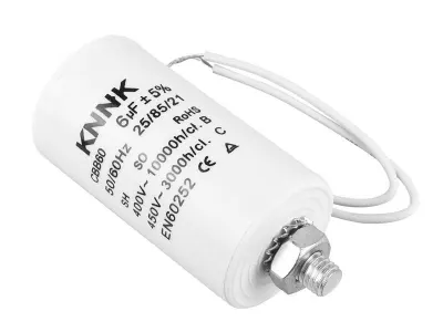 URZ3209A Kondenzátor villanymotorhoz 6uF/450V  (vezetékes)
