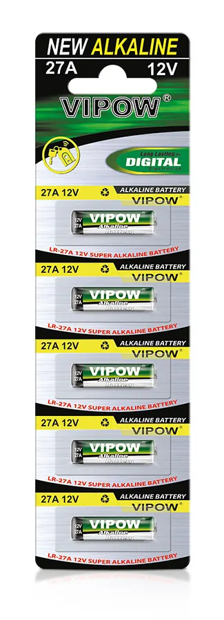 BAT0068B Alkáli elem  VIPOW LR27 / 27A 5db/bl