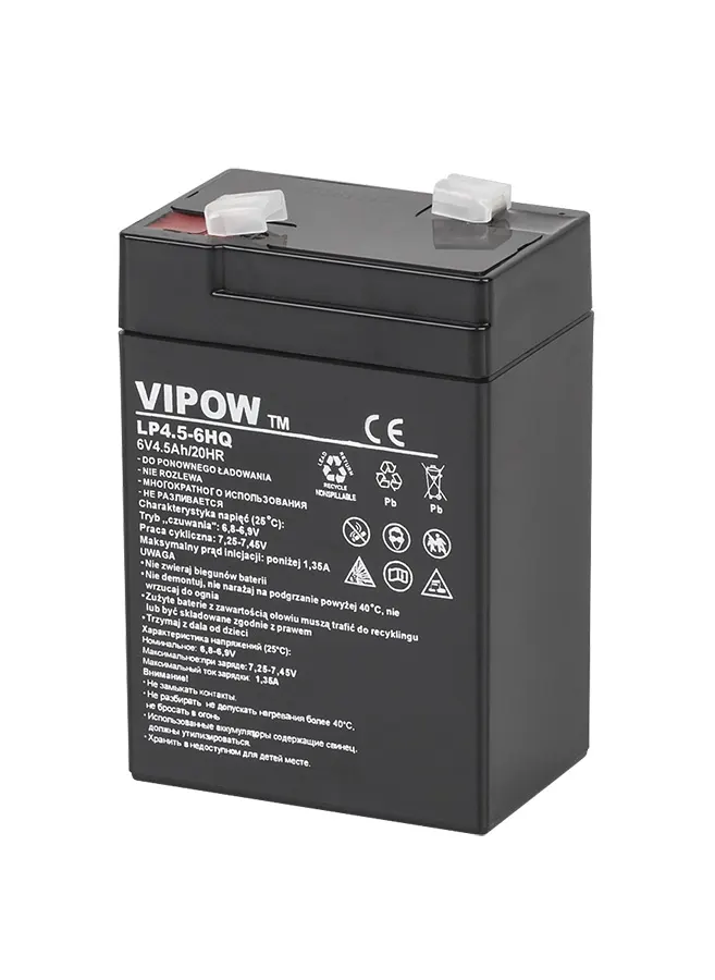 BAT0202 Zselés akkumulátor 6V 4,5Ah HQ VIPOW