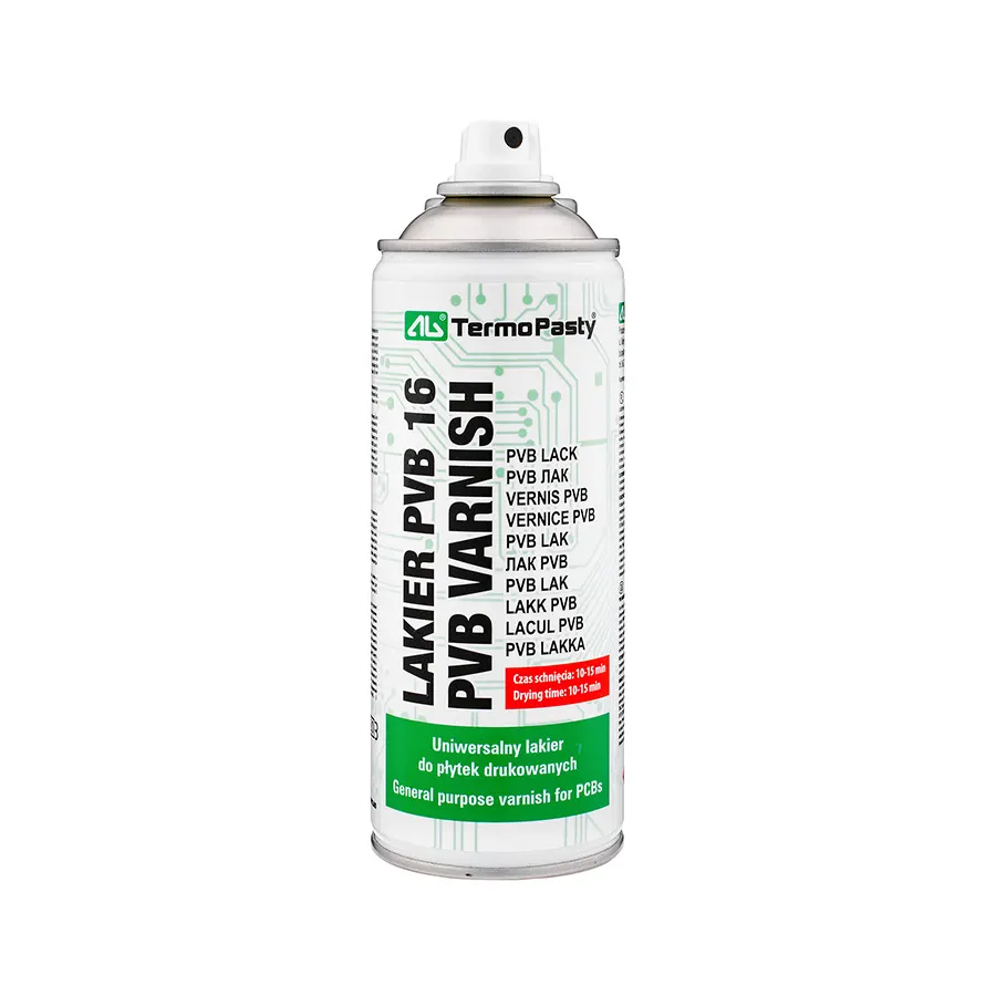 CHE1655 Nyomtatott áramkör lakk spray, átlátszó PVB 16, 400ml AG
