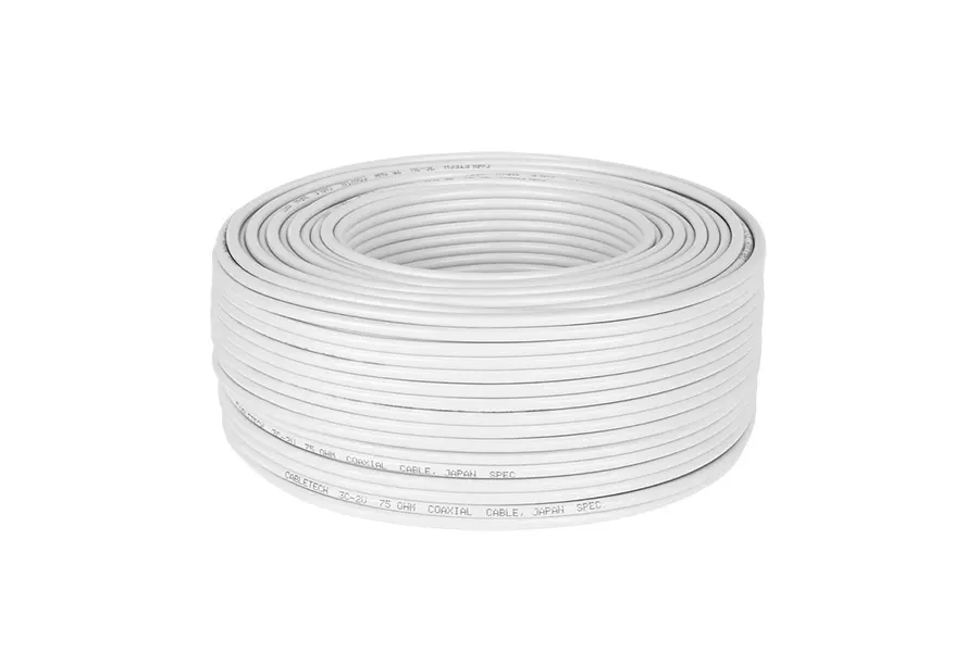 KAB0001 Koax kábel 3C2V 5mm, fehér (100m/tekercs) ár/m